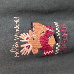 Vintage M & C Sportswear Energy Pullover Grandma Moose Sweatshirt Size Large Y2K